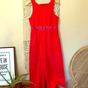 Anthropologie red jumper